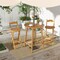Bar Height Table With Umbrella Hole And Slatted Tabletop For Outdoors